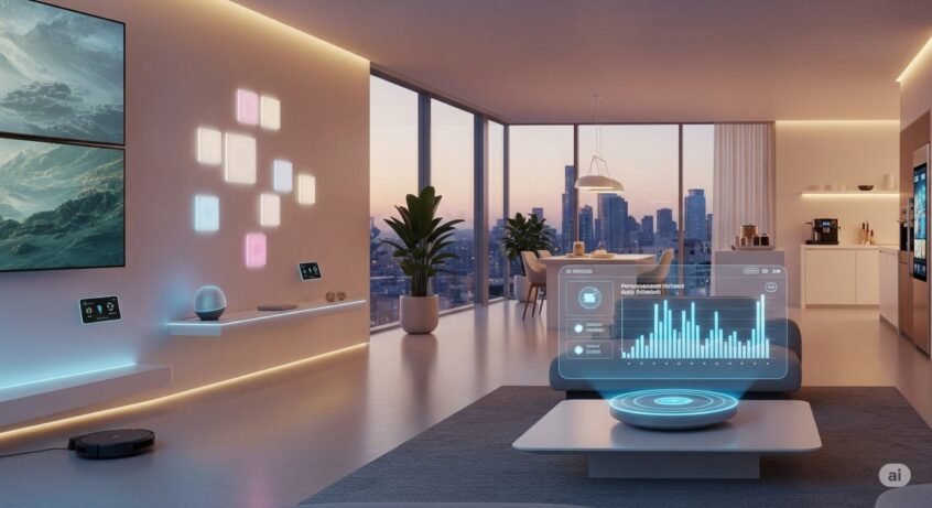 Smart home with See through TV